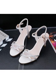 Women's Shoes Stiletto Heels/Sling back Sandals Office & Career/Dress Pink/White