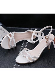 Women's Shoes Stiletto Heels/Sling back Sandals Office & Career/Dress Pink/White