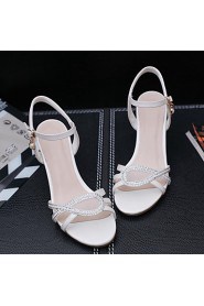 Women's Shoes Stiletto Heels/Sling back Sandals Office & Career/Dress Pink/White