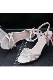 Women's Shoes Stiletto Heels/Sling back Sandals Office & Career/Dress Pink/White