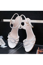 Women's Shoes Stiletto Heels/Sling back Sandals Office & Career/Dress Pink/White