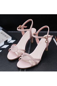 Women's Shoes Stiletto Heels/Sling back Sandals Office & Career/Dress Pink/White