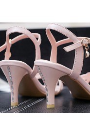 Women's Shoes Stiletto Heels/Sling back Sandals Office & Career/Dress Pink/White