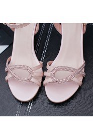 Women's Shoes Stiletto Heels/Sling back Sandals Office & Career/Dress Pink/White