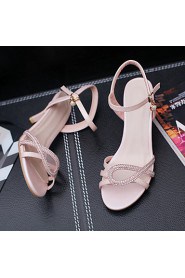 Women's Shoes Stiletto Heels/Sling back Sandals Office & Career/Dress Pink/White