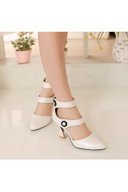 Women's Shoes Heel Heels / Pointed Toe Sandals / Heels Office & Career / Dress / Casual Black / Pink / White