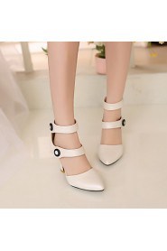 Women's Shoes Heel Heels / Pointed Toe Sandals / Heels Office & Career / Dress / Casual Black / Pink / White