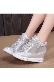 Women's Shoes Leatherette Wedge Heel Wedges / Heels Fashion Sneakers Outdoor / Office & Career / Athletic / Casual Pink