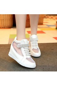 Women's Shoes Leatherette Wedge Heel Wedges / Heels Fashion Sneakers Outdoor / Office & Career / Athletic / Casual Pink