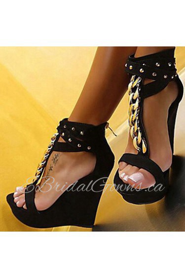 Women's Shoes Heel Wedges / Heels / Peep Toe / Platform Sandals / Heels Outdoor / Dress / Casual Black