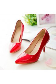 Women's Shoes Leatherette Stiletto Heel Heels / Pointed Toe Heels Office & Career / Dress / Casual Black / Green / Red