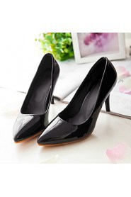 Women's Shoes Leatherette Stiletto Heel Heels / Pointed Toe Heels Office & Career / Dress / Casual Black / Green / Red