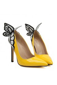 Women's Shoes Stiletto Heel Heels Pumps/Heels Outdoor/Dress Black/Yellow