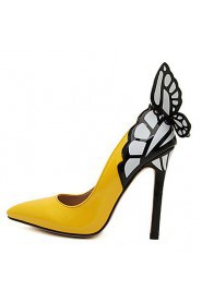 Women's Shoes Stiletto Heel Heels Pumps/Heels Outdoor/Dress Black/Yellow