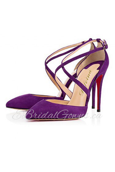 Women's Shoes Stiletto Heel Heels / Pointed Toe Heels Party & Evening / Dress / Casual Purple