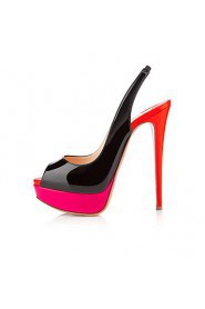 Women's Shoes Peep Toe Patent Leather / Leatherette Stiletto Heel Sandals Party & Evening Pumps