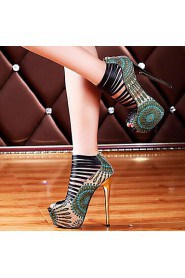 Women's Shoes Peep Toe Stiletto Heel Pumps Shoes