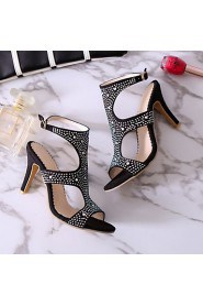 Women's Shoes Stiletto Heels/Sling back/Open Toe Sandals Party & Evening/Dress Black/Blue/Purple