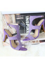 Women's Shoes Stiletto Heels/Sling back/Open Toe Sandals Party & Evening/Dress Black/Blue/Purple