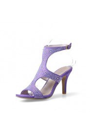 Women's Shoes Stiletto Heels/Sling back/Open Toe Sandals Party & Evening/Dress Black/Blue/Purple