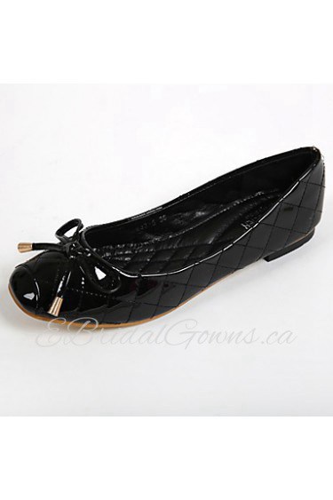 Women's Shoes Leatherette Flat Heel Comfort / Round Toe Flats Casual Black