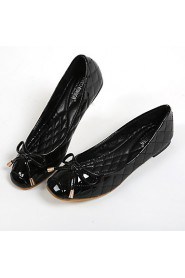 Women's Shoes Leatherette Flat Heel Comfort / Round Toe Flats Casual Black