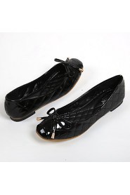 Women's Shoes Leatherette Flat Heel Comfort / Round Toe Flats Casual Black