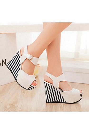 Women's Shoes Heel Wedges / Heels / Peep Toe / Platform Sandals / Heels Outdoor / Dress / CasualBlack / Blue