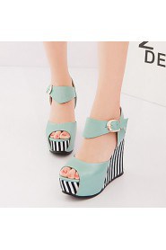 Women's Shoes Heel Wedges / Heels / Peep Toe / Platform Sandals / Heels Outdoor / Dress / CasualBlack / Blue