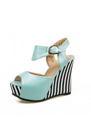 Women's Shoes Heel Wedges / Heels / Peep Toe / Platform Sandals / Heels Outdoor / Dress / CasualBlack / Blue