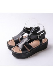 Women's Shoes Platform Platform / Creepers Sandals Outdoor / Dress / Casual Black / White / Beige