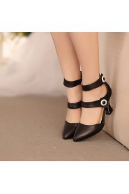 Women's Shoes Stiletto Heel Pointed Toe Pumps/Heels Office & Career/Dress Black/Pink/White