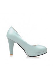 Women's Shoes Leatherette Cone Heel Heels / Platform / Round Toe Heels Office & Career / Dress / Casual Black