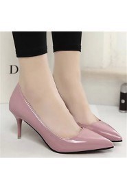 Women's Shoes Stiletto Heel Pointed Toe Heels Dress Black / Green / Pink / Red