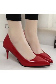 Women's Shoes Stiletto Heel Pointed Toe Heels Dress Black / Green / Pink / Red