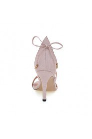 Women's Shoes Stiletto Heel Heels / Ankle Strap Sandals Party & Evening / Dress / Casual Pink / White /Gray