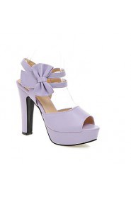 Women's Shoes Chunky Heel Peep Toe / Platform Sandals Party & Evening / Dress / Casual Black / Pink / Purple / Beige