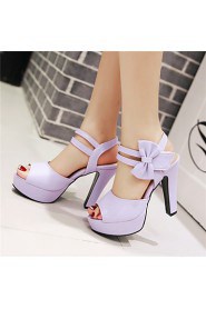 Women's Shoes Chunky Heel Peep Toe / Platform Sandals Party & Evening / Dress / Casual Black / Pink / Purple / Beige