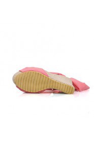 Women's Shoes Wedges / Heels / Peep Toe / Platform Sandals / Heels Outdoor / Dress / Casual Pink / Almond / Beige