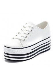 Women's Shoes Canvas Platform Platform / Creepers Fashion Sneakers Casual Black / White