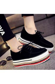 Women's Shoes New Arrival Flange Preppy Style Platform Comfort Fashion Sneakers Outdoor / Casual Black / Red