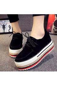 Women's Shoes New Arrival Flange Preppy Style Platform Comfort Fashion Sneakers Outdoor / Casual Black / Red