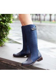 Flocking Women's Chunky Heel Knee High Boots(More Colors)