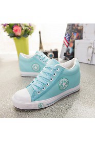 Women's Shoes Fabric Wedge Heel Comfort Round Toe Fashion Sneakers