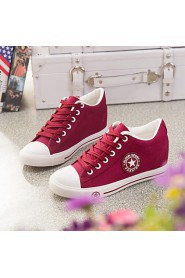 Women's Shoes Fabric Wedge Heel Comfort Round Toe Fashion Sneakers