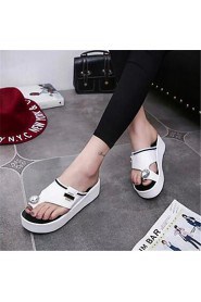 Women's Shoes Platform Flip Flops Flip-Flops Outdoor / Casual Black / White