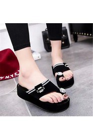 Women's Shoes Platform Flip Flops Flip-Flops Outdoor / Casual Black / White