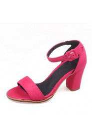 Women's Shoes Heel Heels / Peep Toe Sandals / Heels Outdoor / Dress / Casual Black / Red / Gray/139