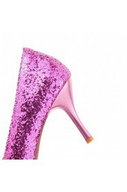 Women's Shoes Leatherette Stiletto Heel Heels Heels Office & Career / Dress / Casual Purple / Silver / Gold