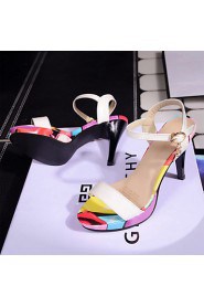 Women's Shoes Heel Heels / Peep Toe / Platform Sandals / Heels Party & Evening / Dress / Casual Black / White